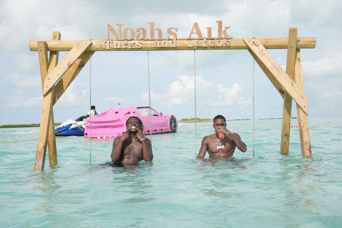 Swinging at Noah’s Ark at a past Virgoat Bash